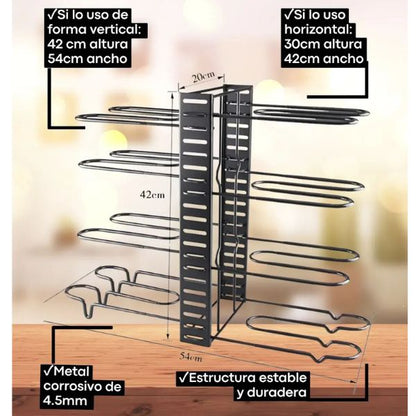 Organizador de ollas 3 en 1 - BemCuidar