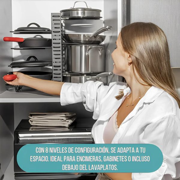 Organizador de ollas 3 en 1 - BemCuidar