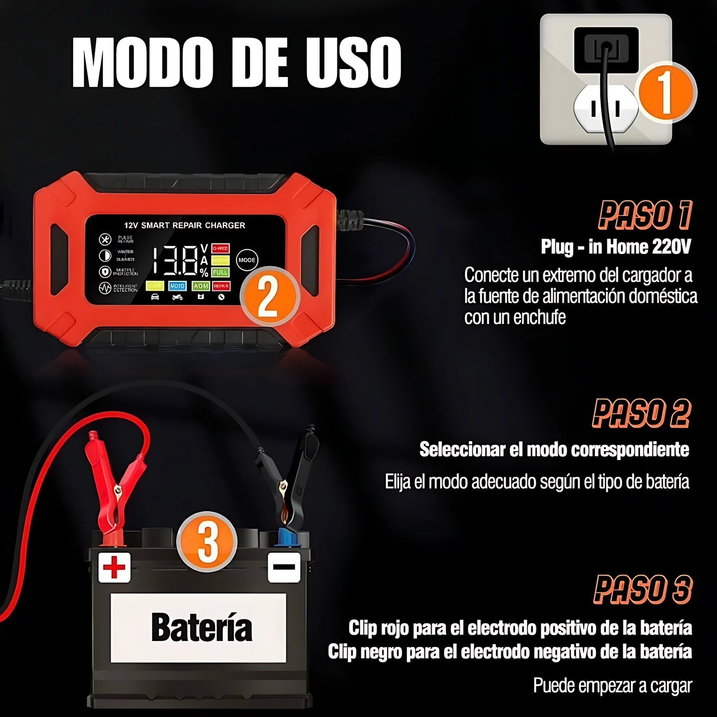 Cargador Inteligente de Batería Multivehículo Universal - 🇨🇴