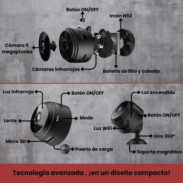 Mini Camara Espia Magnetica